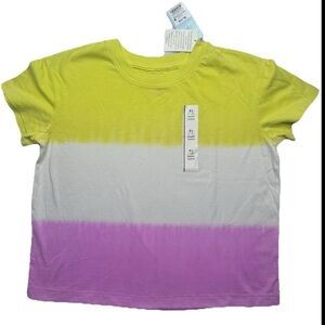 Cat & Jack Tie Dye T-shirt Size XL (14) Short Sleeve Purple Lime